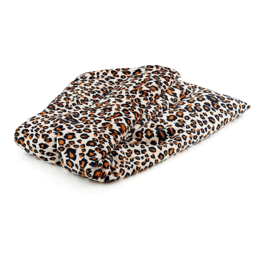 Soothing Body Wrap Wheat Bag Infused with Lavender Oil - Leopard Print - Body Wrap