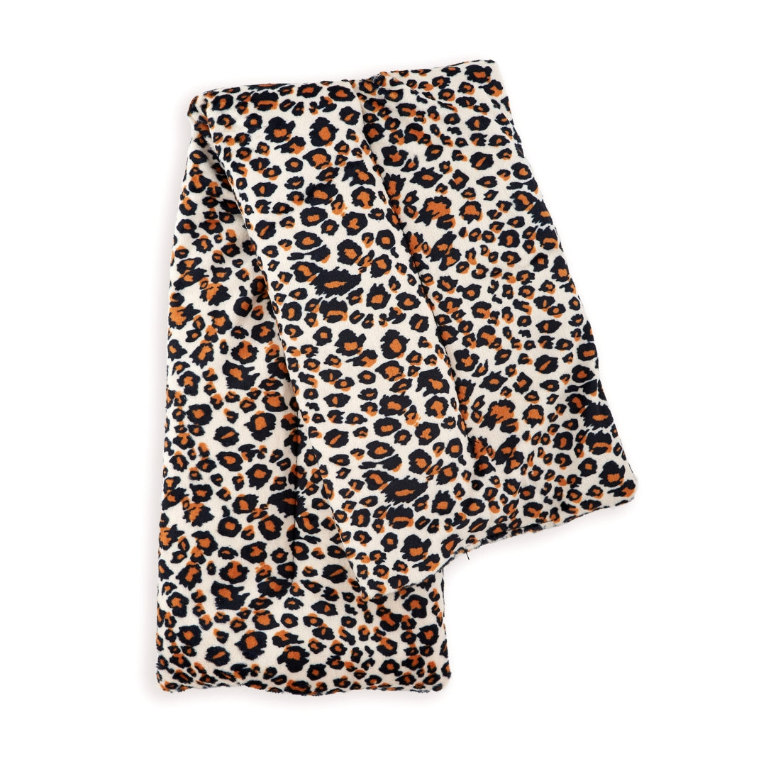 Soothing Body Wrap Wheat Bag Infused with Lavender Oil - Leopard Print - Body Wrap