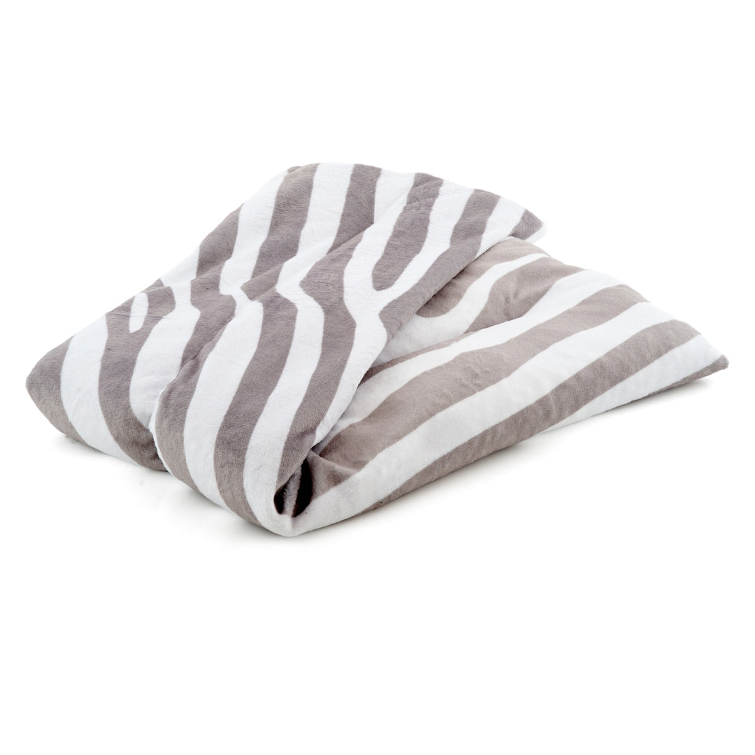 Soothing Body Wrap Wheat Bag Infused with Lavender Oil - Zebra Print - Body Wrap