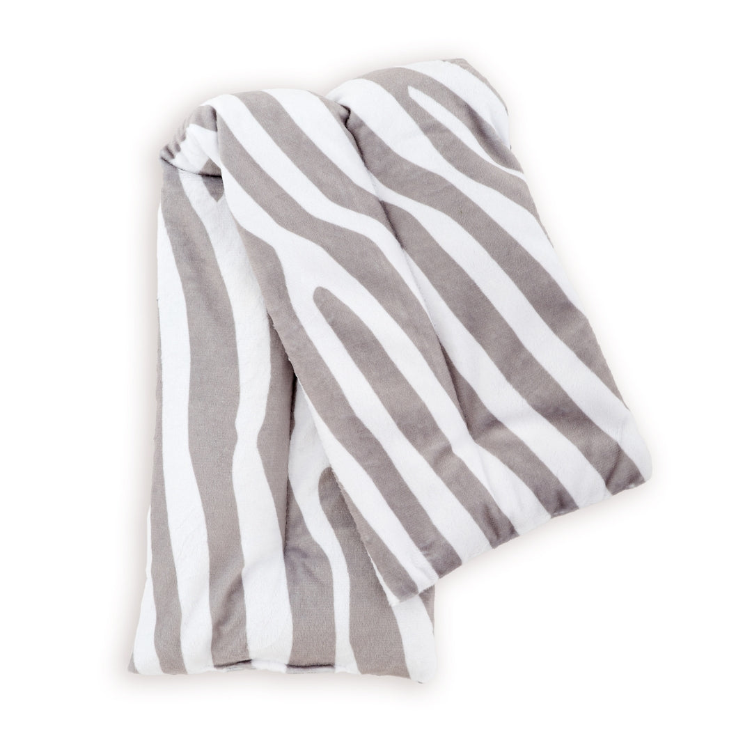 Soothing Body Wrap Wheat Bag Infused with Lavender Oil - Zebra Print - Body Wrap