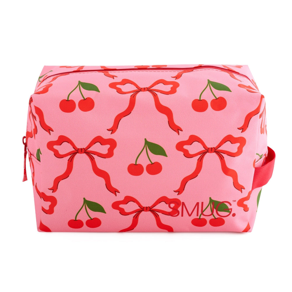 Trousse de toilette - Imprimé cerises rouges