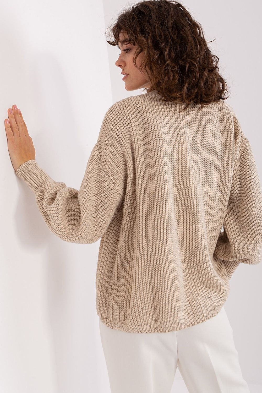 Badu Soft Classic Cardigan Jumper Balloon Sleeves -