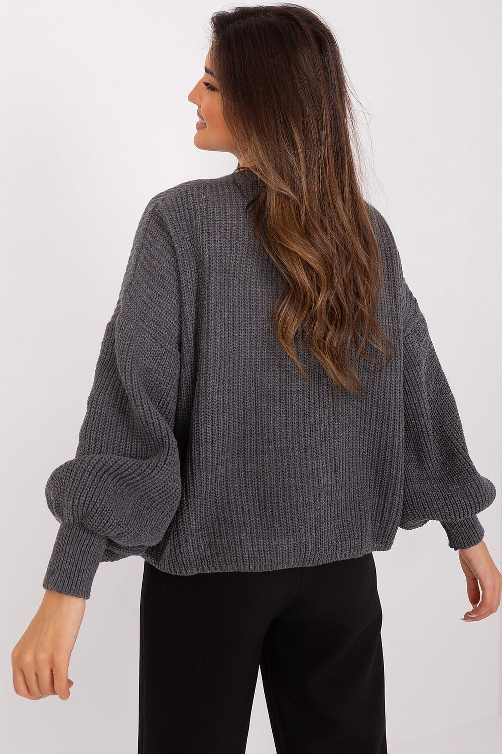 Badu Soft Classic Cardigan Jumper Balloon Sleeves -