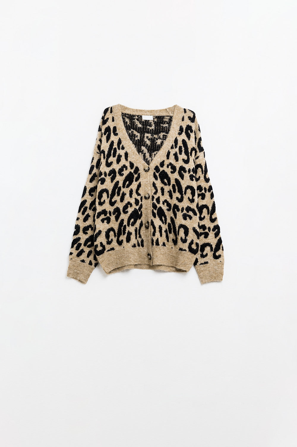 soft knit leopard print cardigan - Cardigans