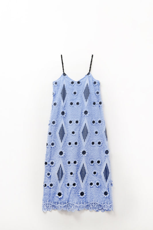 spagetti strap floral Maxi dress in blue - Dresses