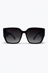Black Oversize Square Frame Gradient Lens Sunglasses