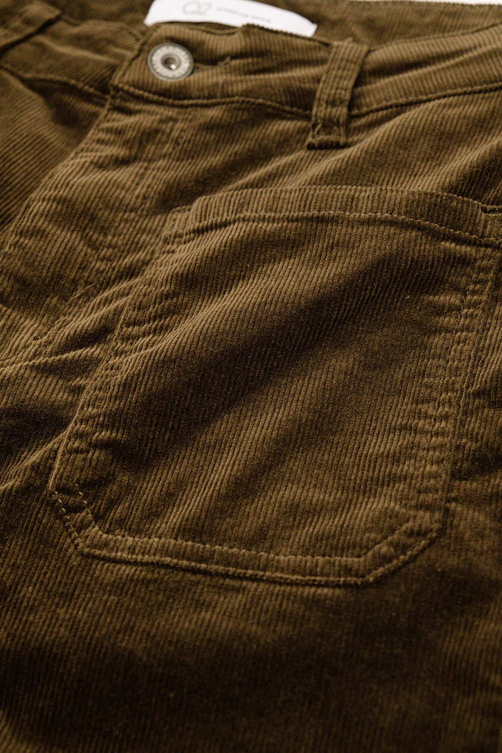Straight Leg Corduroy Jeans in brown with pockets - Trousers