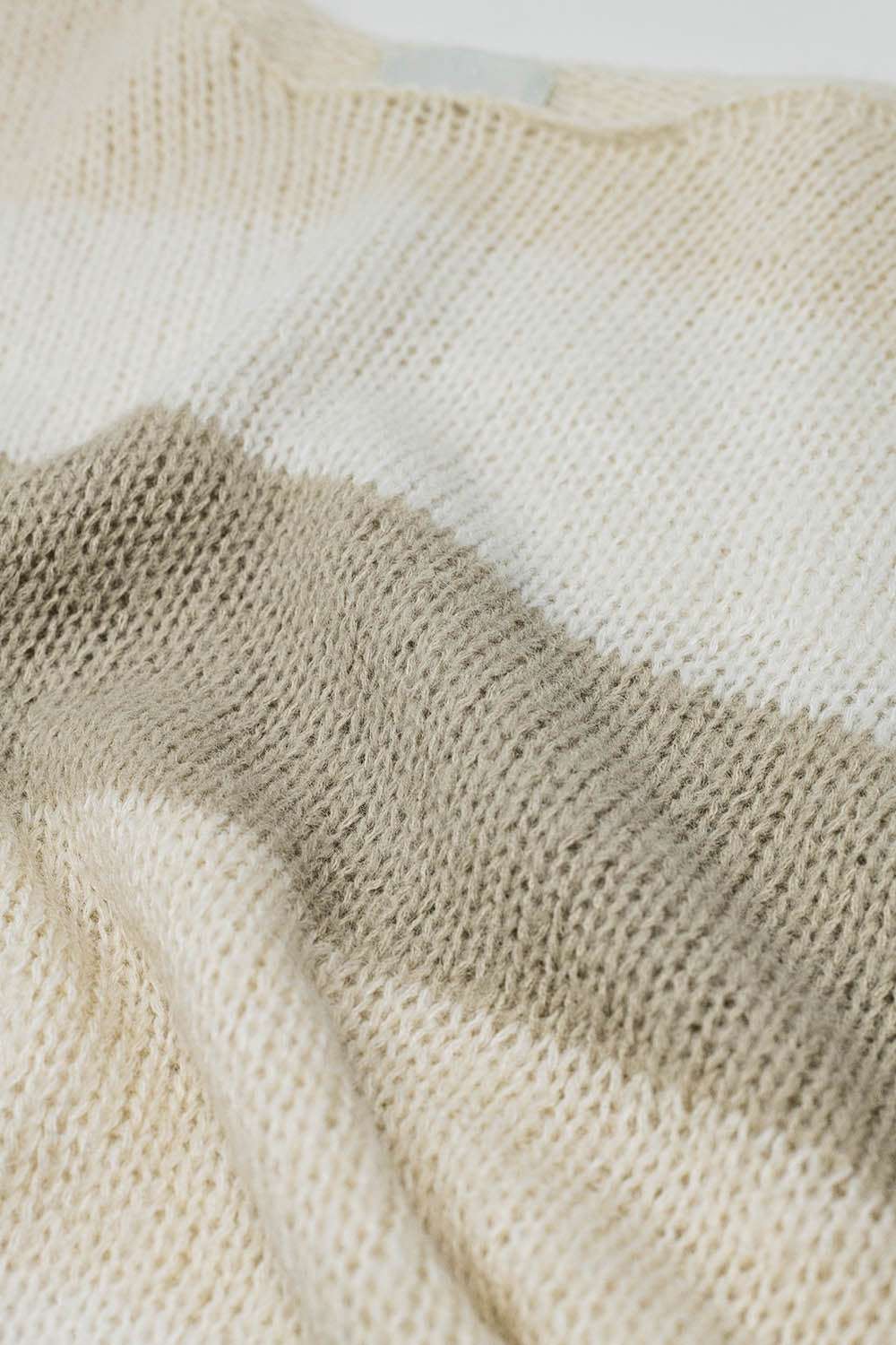 Striped boat sweater in beige - Jumpers