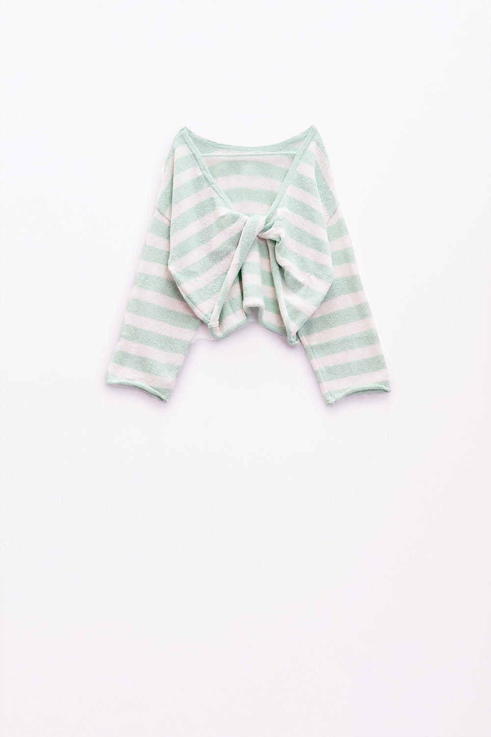 Striped sweater with knot detail at the back - Jumpers