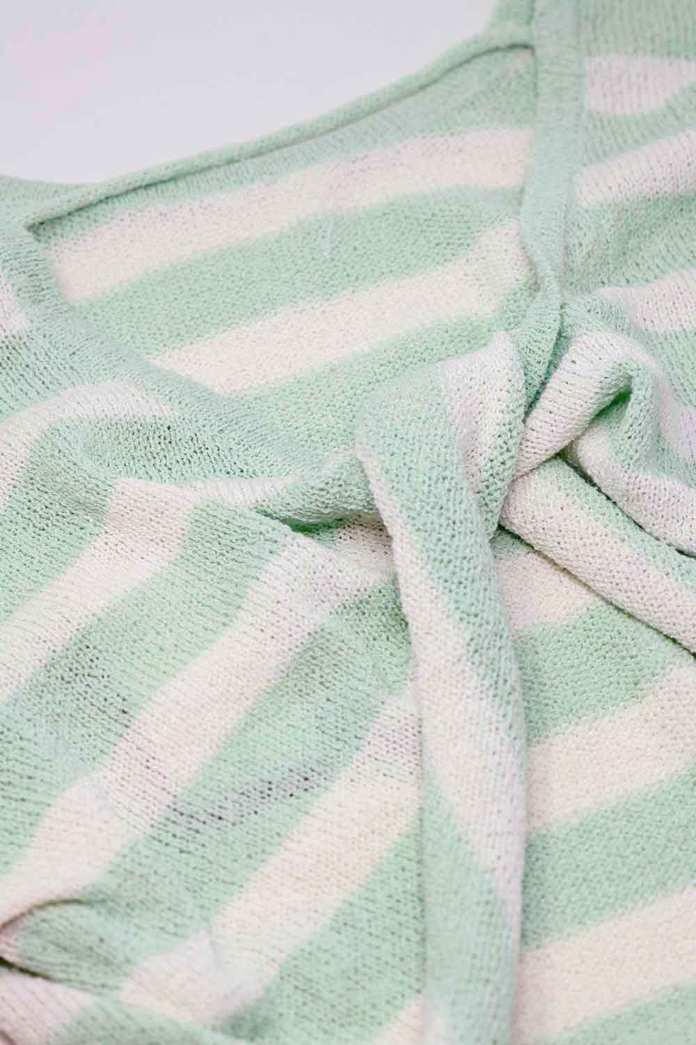 Striped sweater with knot detail at the back - Jumpers