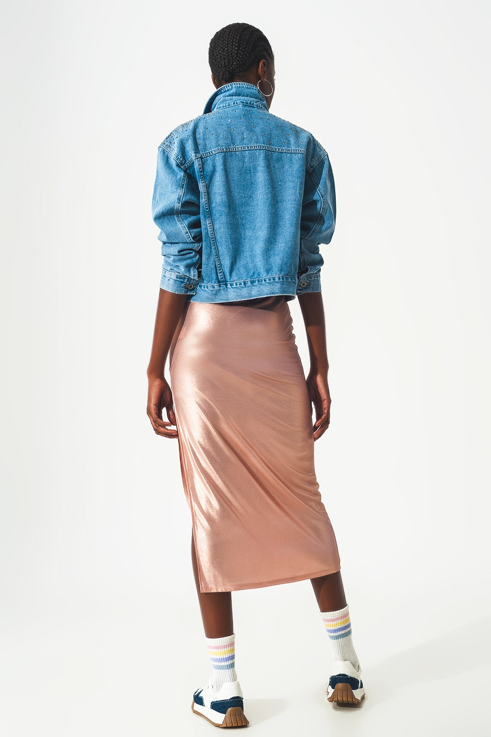 Studded denim jacket in blue - Jackets