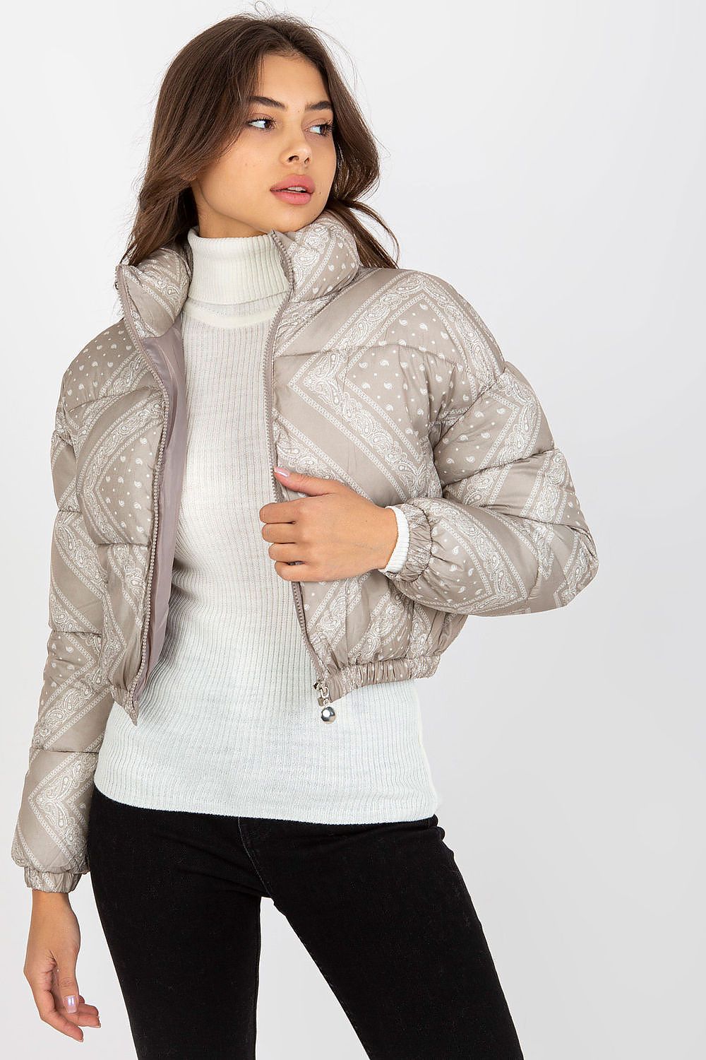 Stylish Polyester Jacket for Every Occasion beige - Jackets