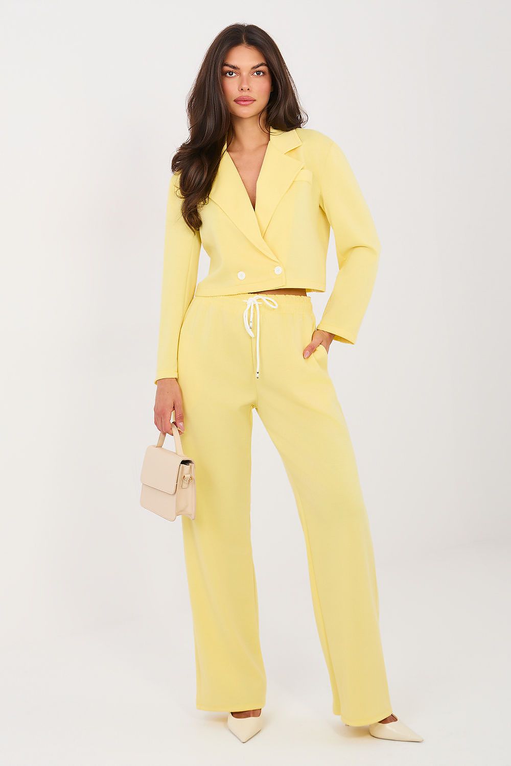 Women's Stylish Tracksuit Set - Trendy Outfit yellow one-size-fits-all - Outfit Sets
