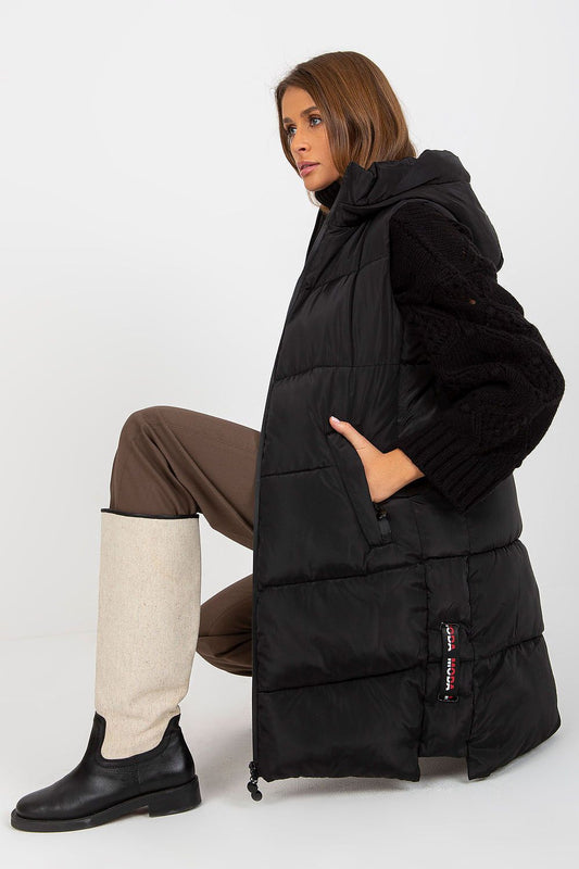 Stylish Warm Gilet for Layering black - Vests