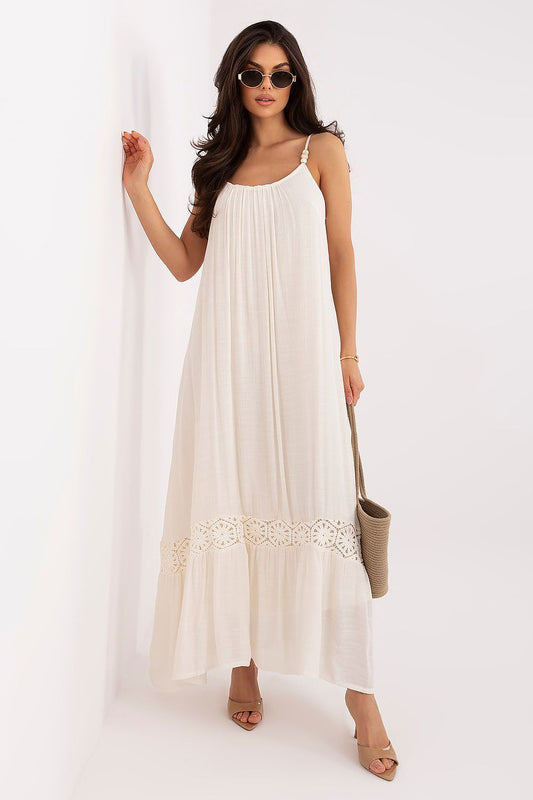 Elegant White Summer Dress for Women beige - Dresses