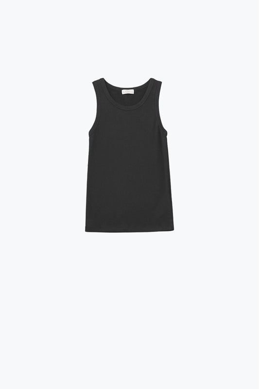Super Soft Knitted Basic Tank in black - Tops