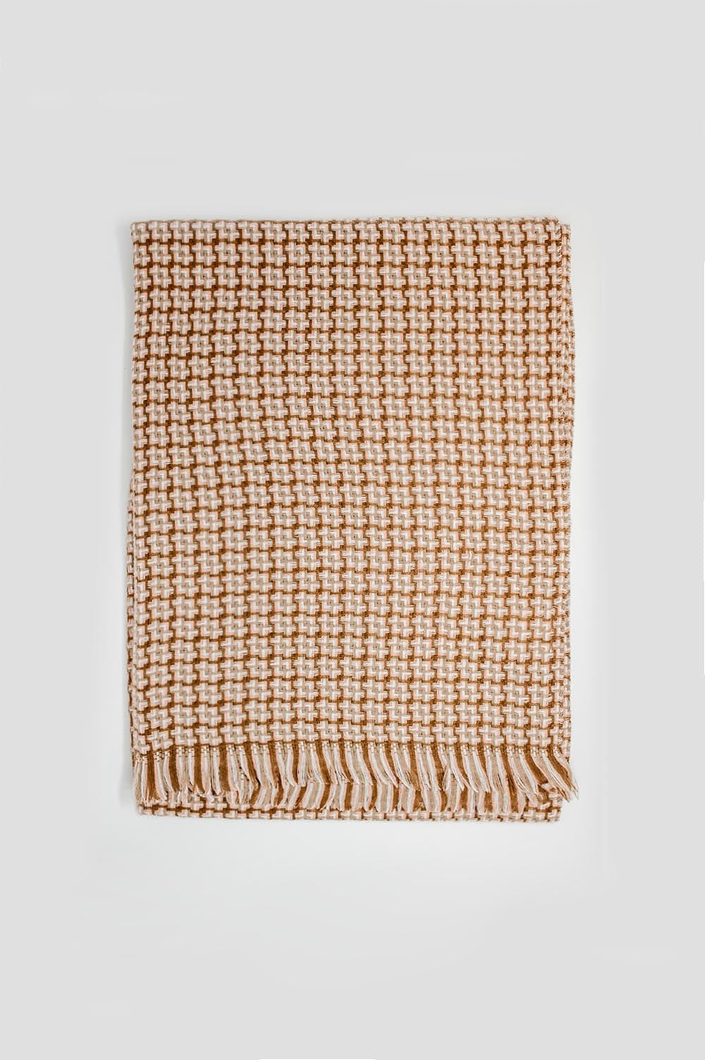 Super soft pastel pink scarf with geometric print - Scarves