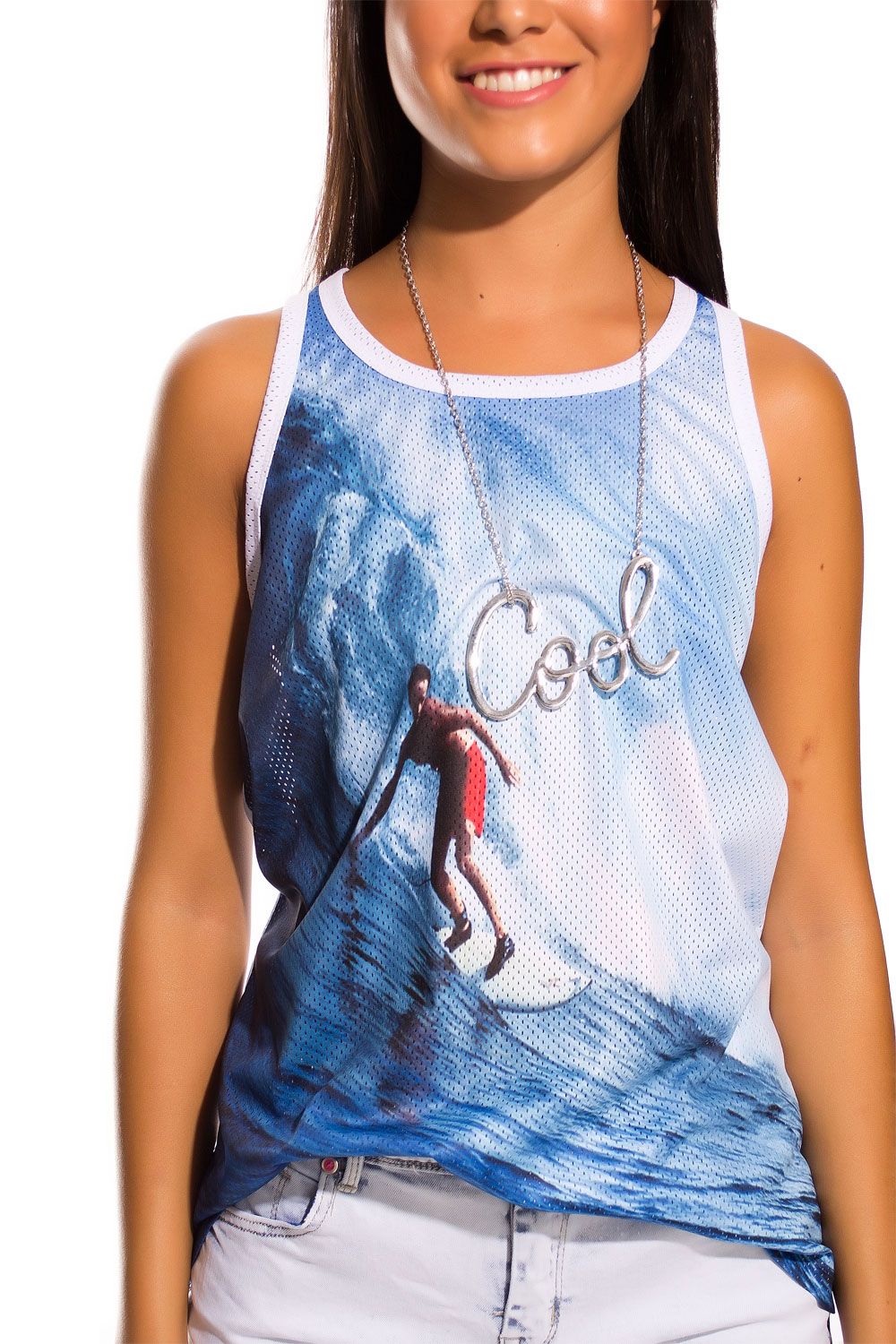 Stylish Surf Vest for Trendy Beach Days - Tank Tops