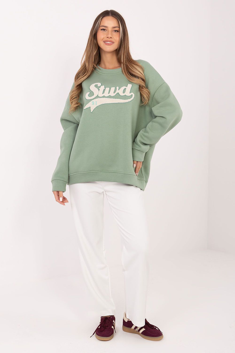 Rue Paris Trendy Brown Logo Sweater for Women - Sweaters
