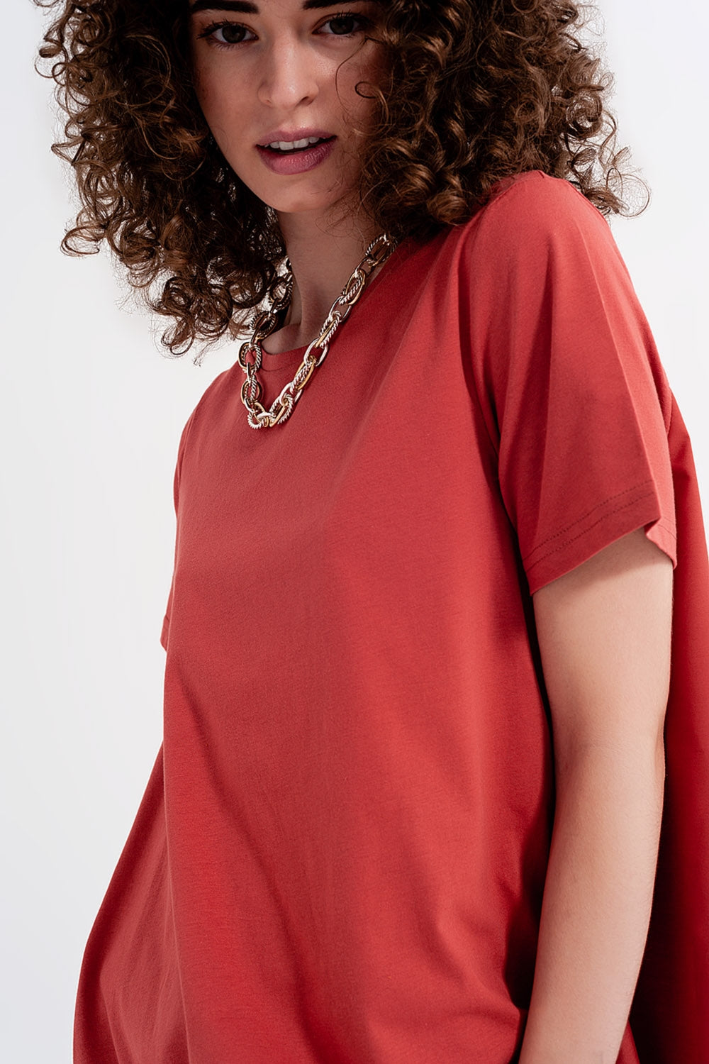 T shirt dress in orange - T-Shirts