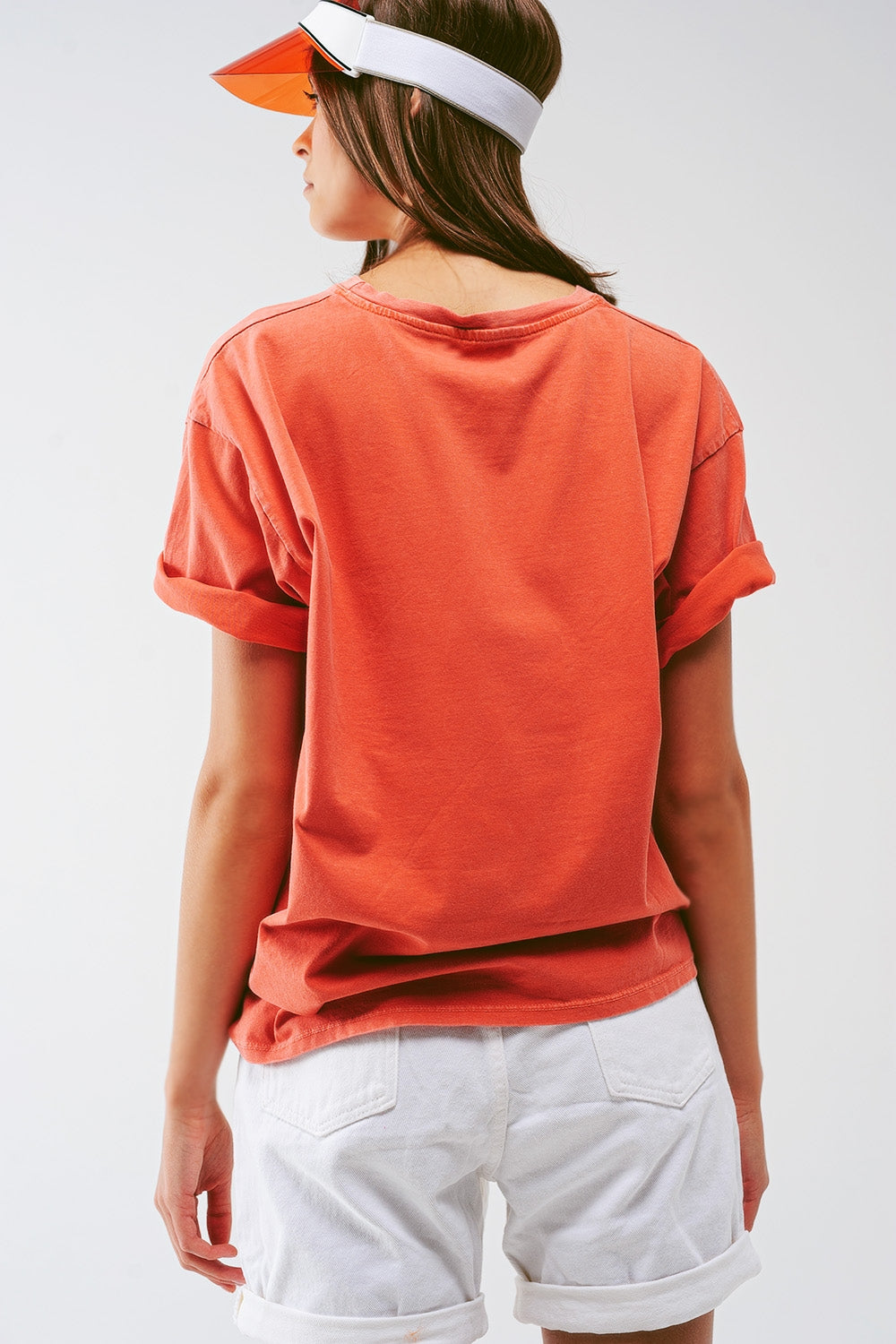 T-Shirt with Bella Text in orange - T-Shirts
