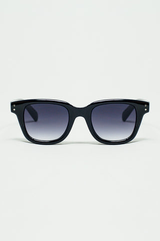 thick black delta square sunglasses