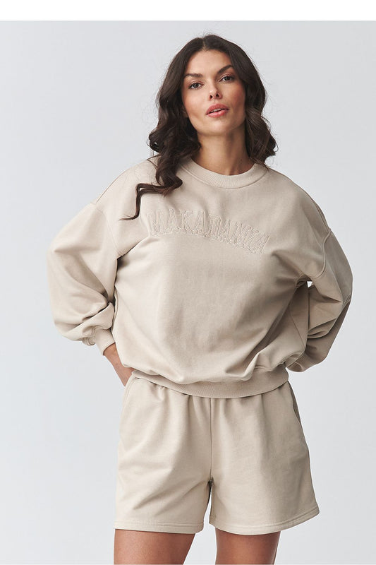 Makadamia Casual Tracksuit Set for Stylish Comfort beige - Outfit Sets