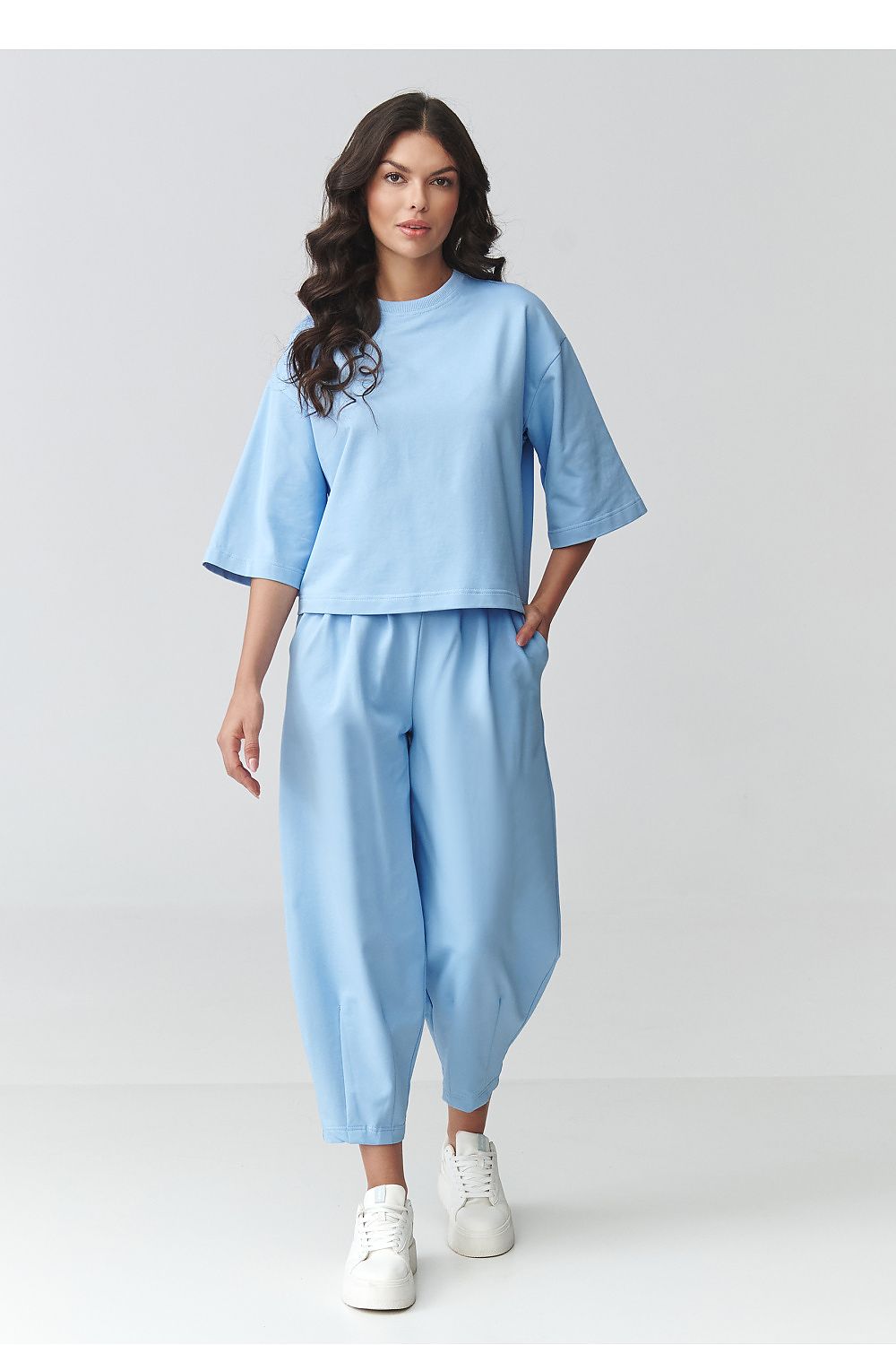 Makadamia Women's Casual Pink Tracksuit Set blue - Outfit Sets