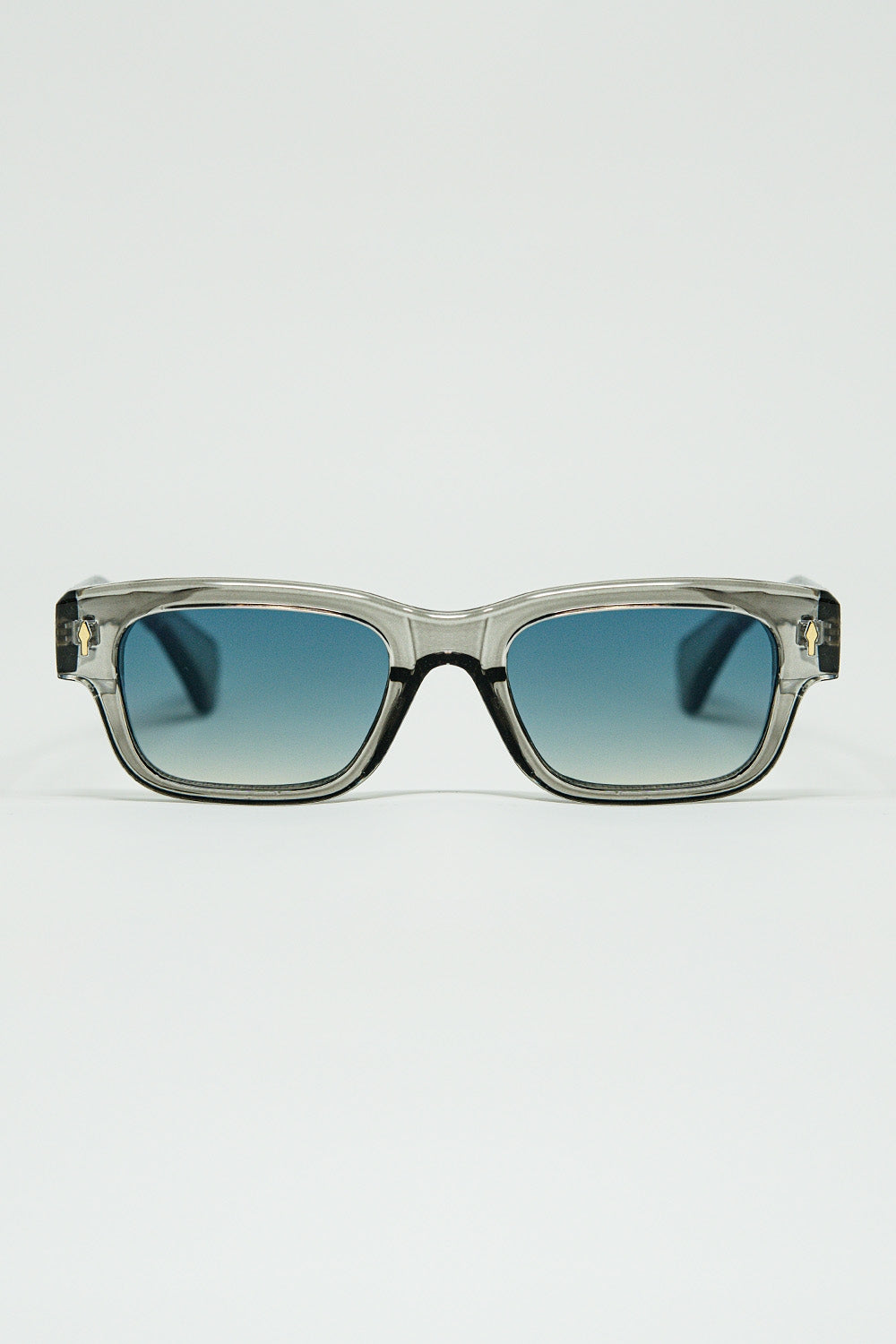 translucent Grey sunglasses with oval frame - Sunglasses