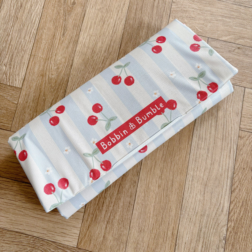 Travel Changing Mat - Cherry Stripe - Changing Mats