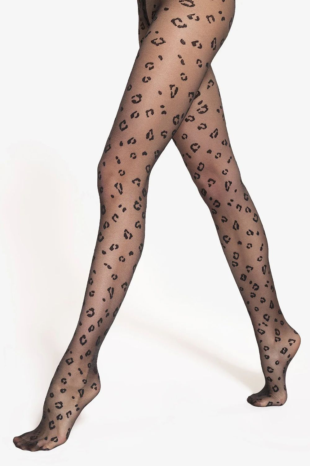 Trendy Animal Print Tights for Fashion Lovers black - Socks