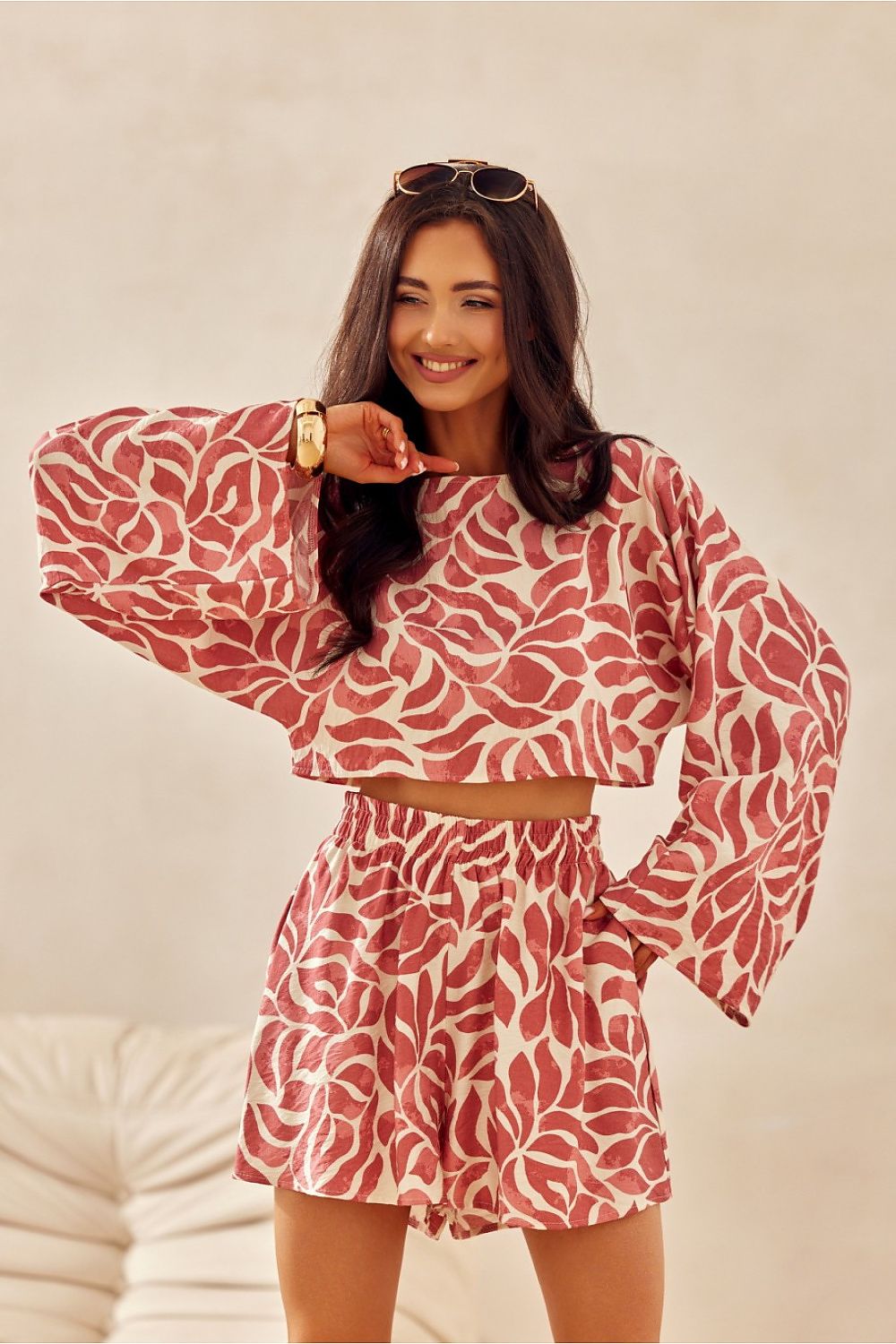 LuaBoutique Trendy Crop Blouse for Women Zebra Print - Blouses