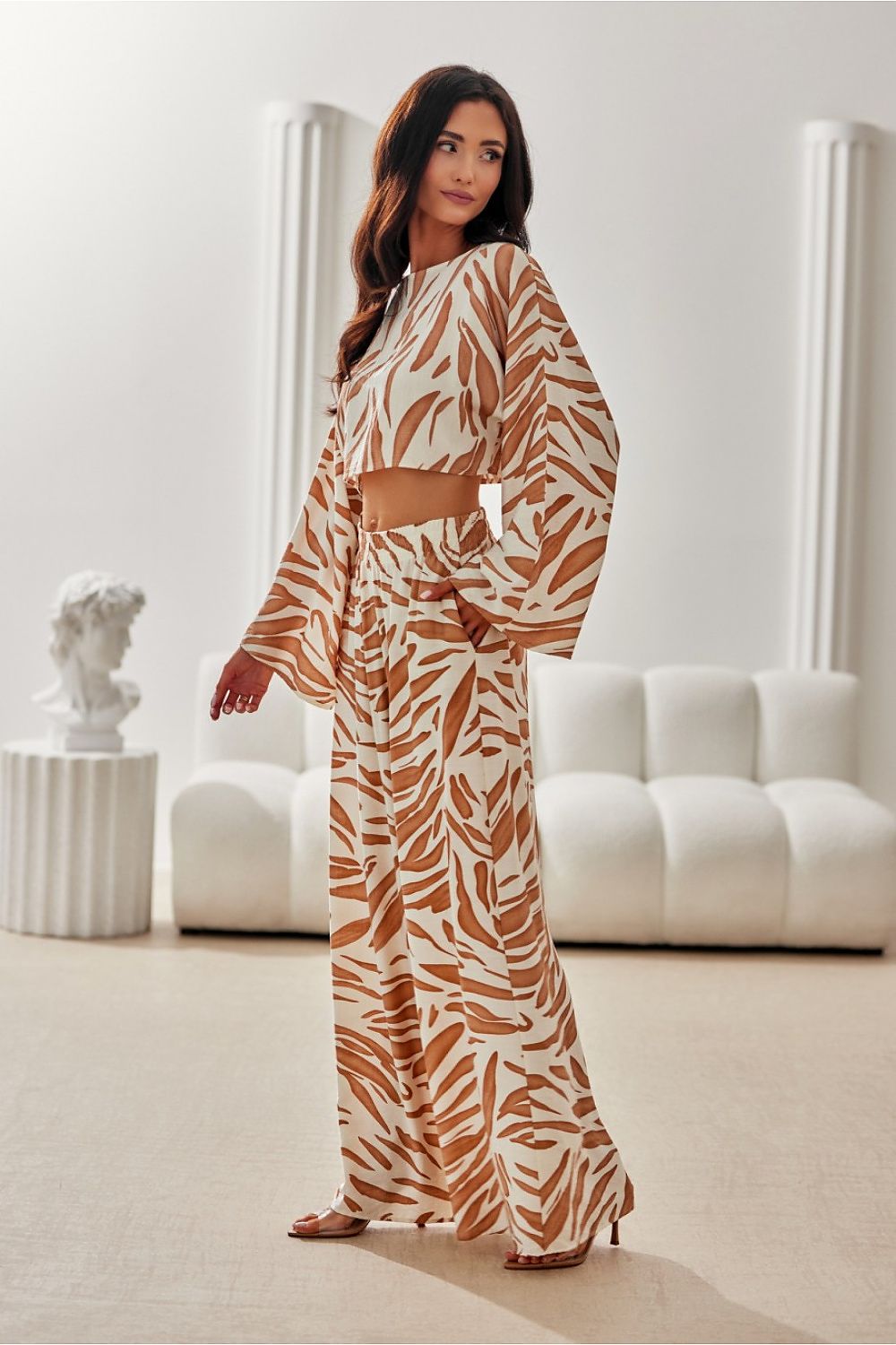 LuaBoutique Trendy Crop Blouse for Women Zebra Print - Blouses