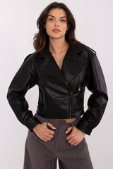 MBM Trendy Cropped Biker Jacket for Stylish Women