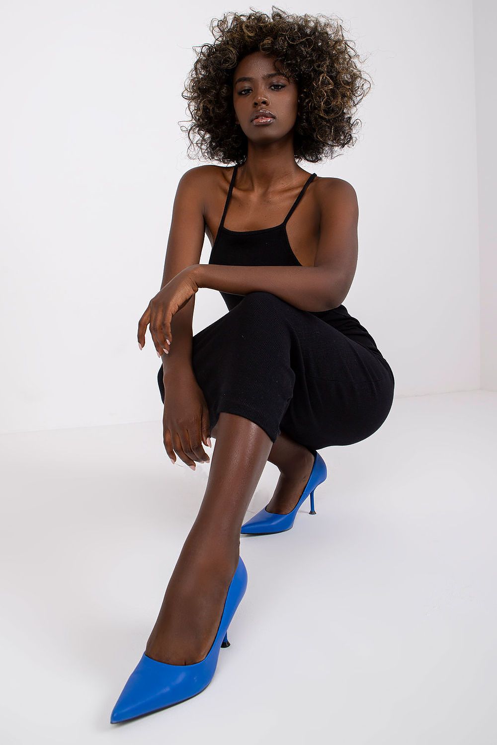 Boutique Lua Trendy Fitted Midi Dress in Blue - Dresses
