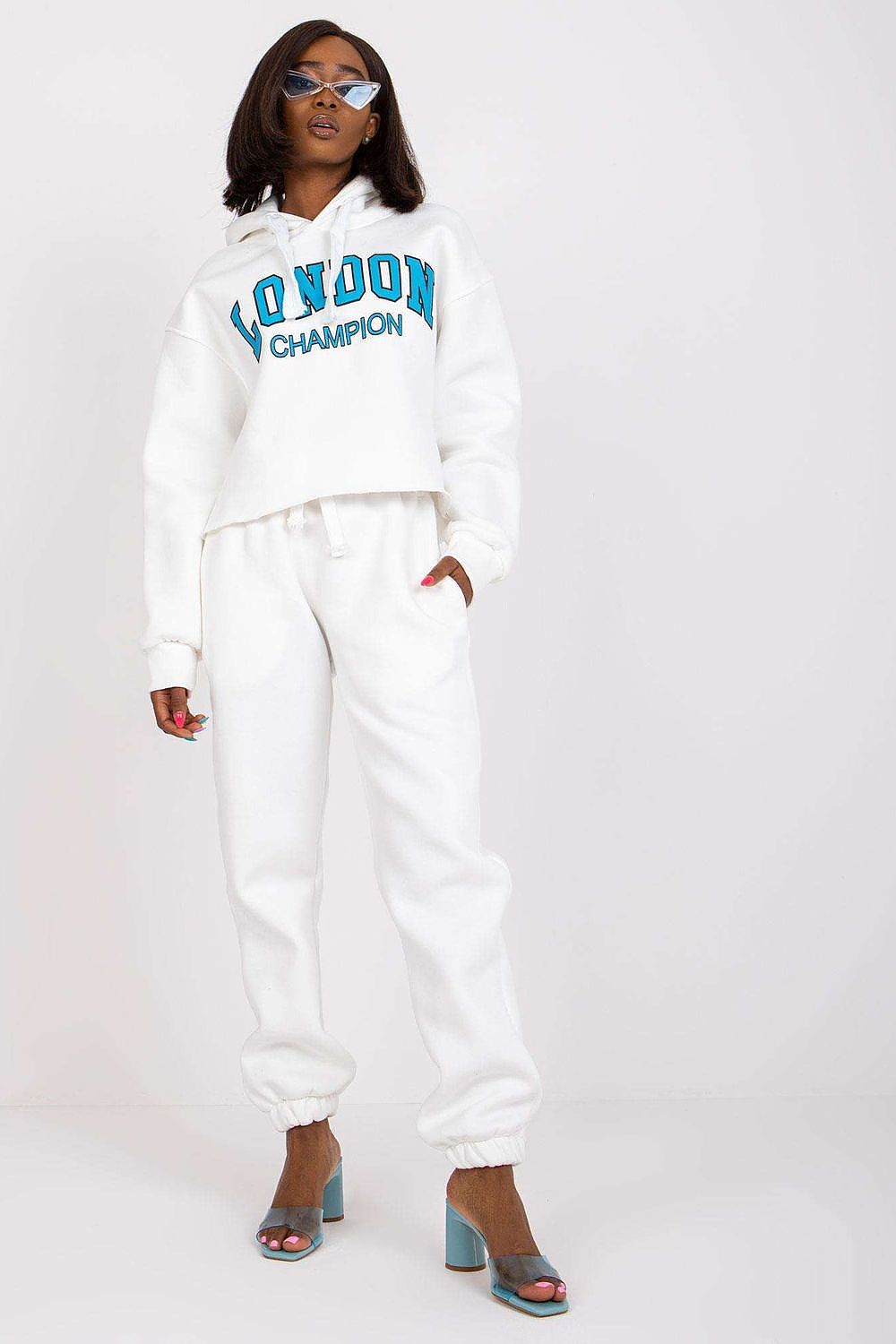 Ex Moda Trendy Hoodie and Joggers Set in Lilac beige one-size-fits-all - Sets