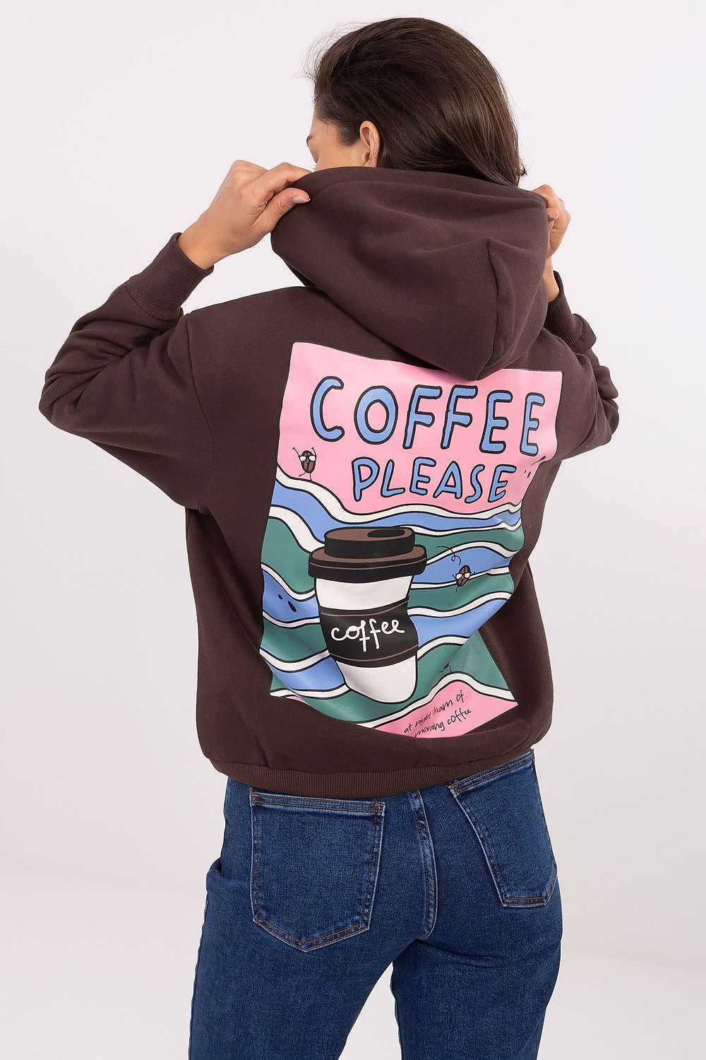 Sublevel Trendy Hoodie for Women - Matcha Design - Sweaters
