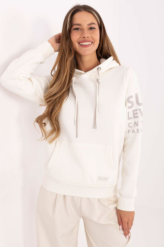 Sublevel Trendy White Hoodie for Women - Stylish Comfort white - Sweatshirt