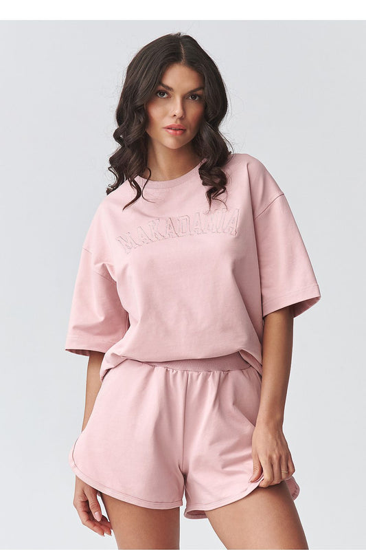 Makadamia Womens Set with Shorts - Trendy Outfit pink - Outfit Sets