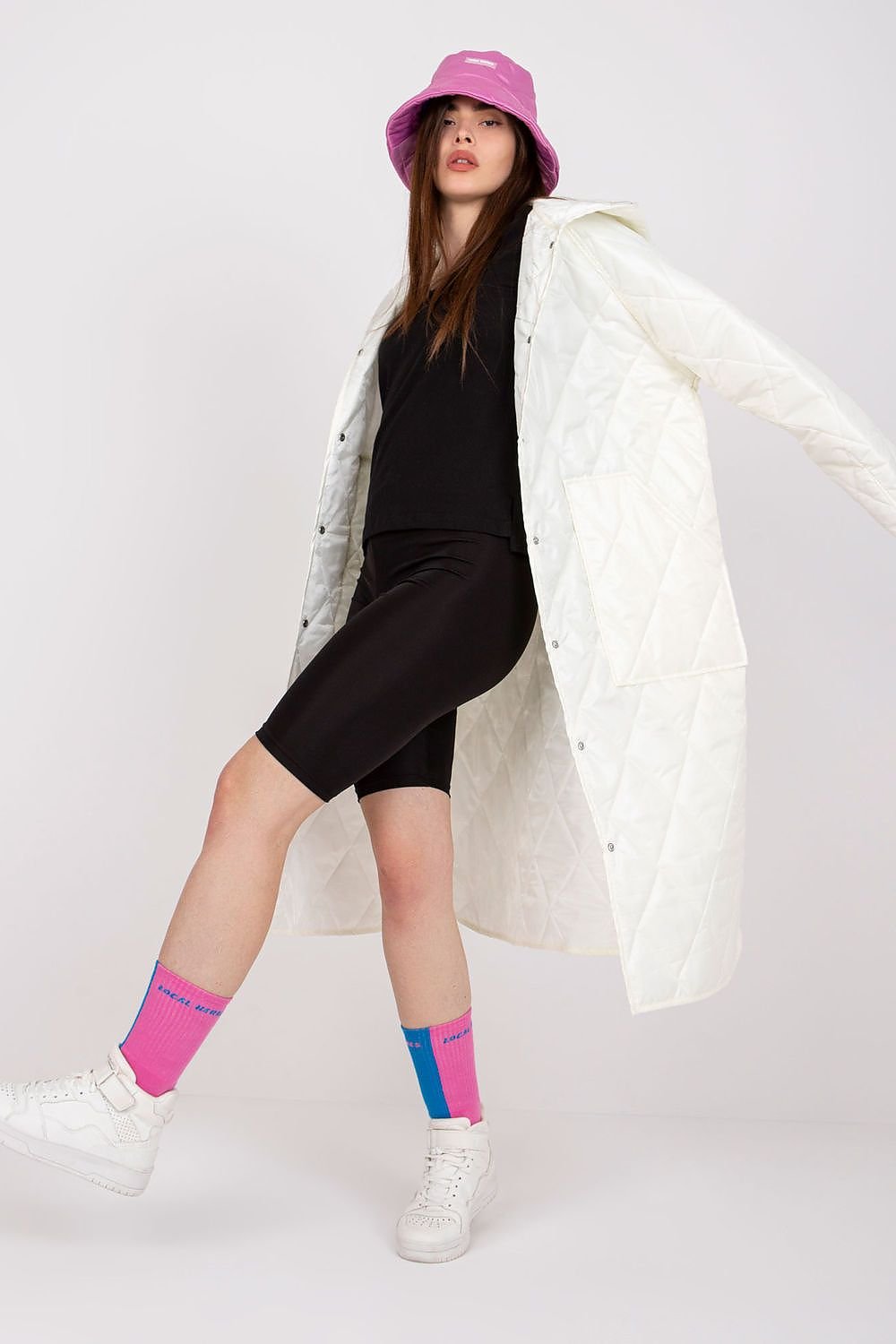 Versatile Quilted Long Coat with Hood - Coats