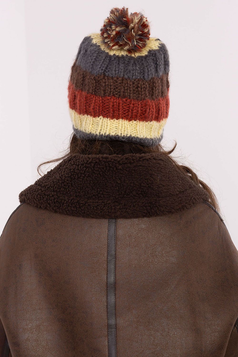 Vibrant Knit Hat for Women - Trendy Striped Beanie - Hats