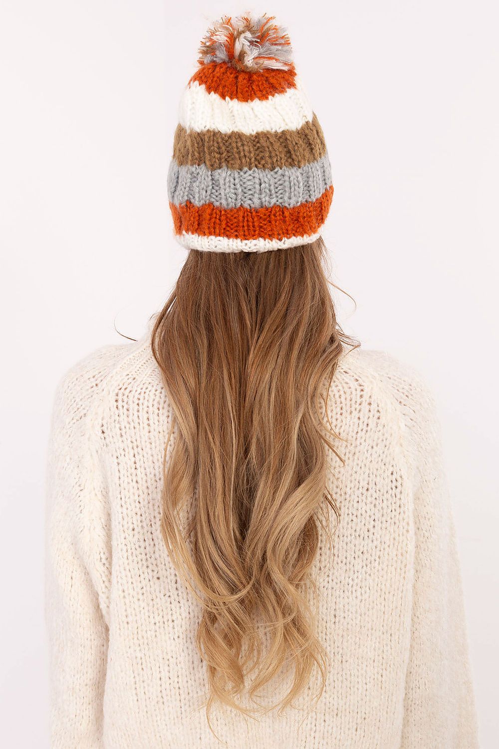 Vibrant Knit Hat for Women - Trendy Striped Beanie - Hats