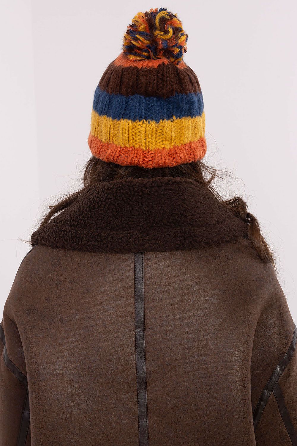 Vibrant Knit Hat for Women - Trendy Striped Beanie - Hats