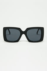 vintage silhouette sunglasses with a subtle angled cat-eye in black