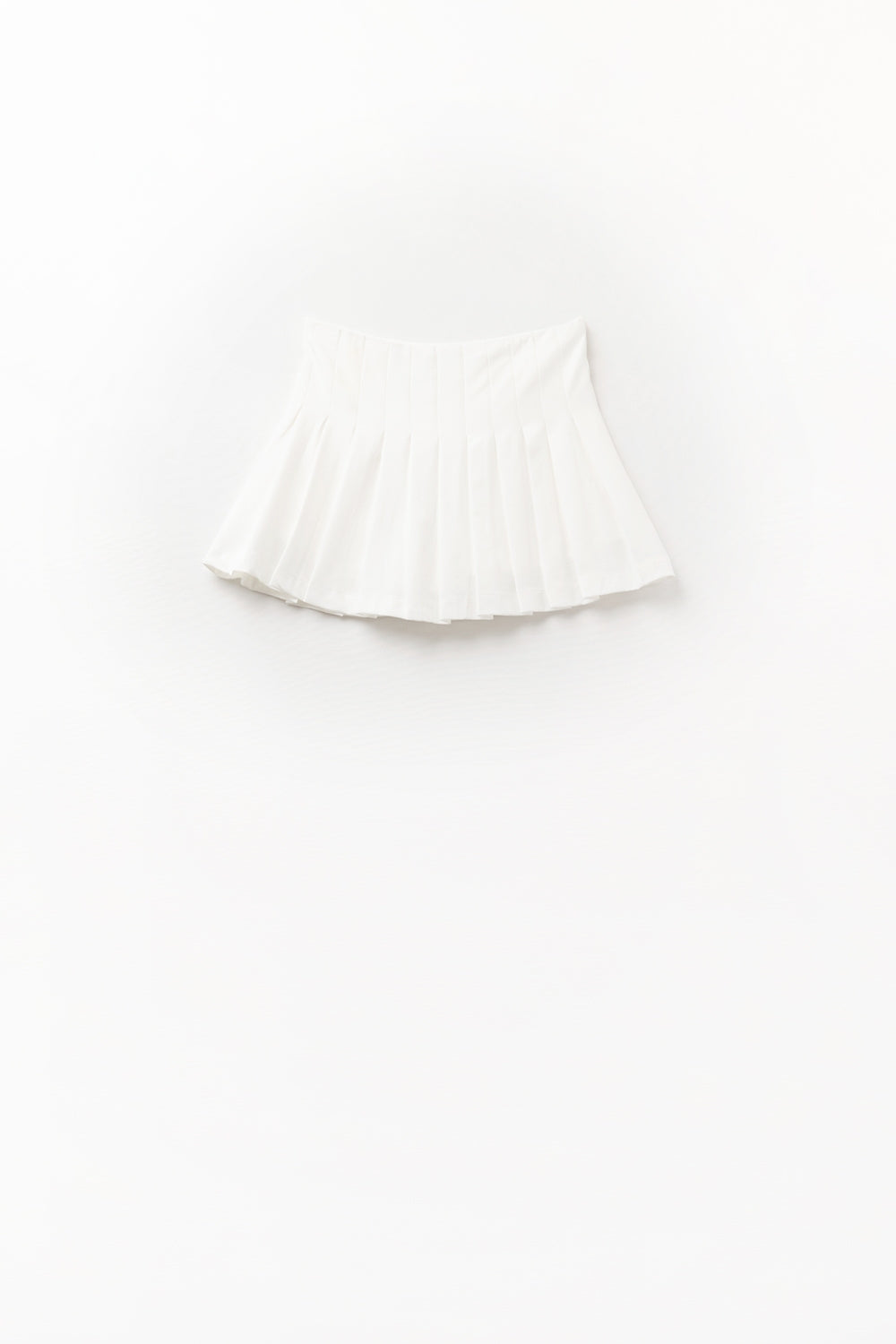 white pleated mini skirt - Skirts