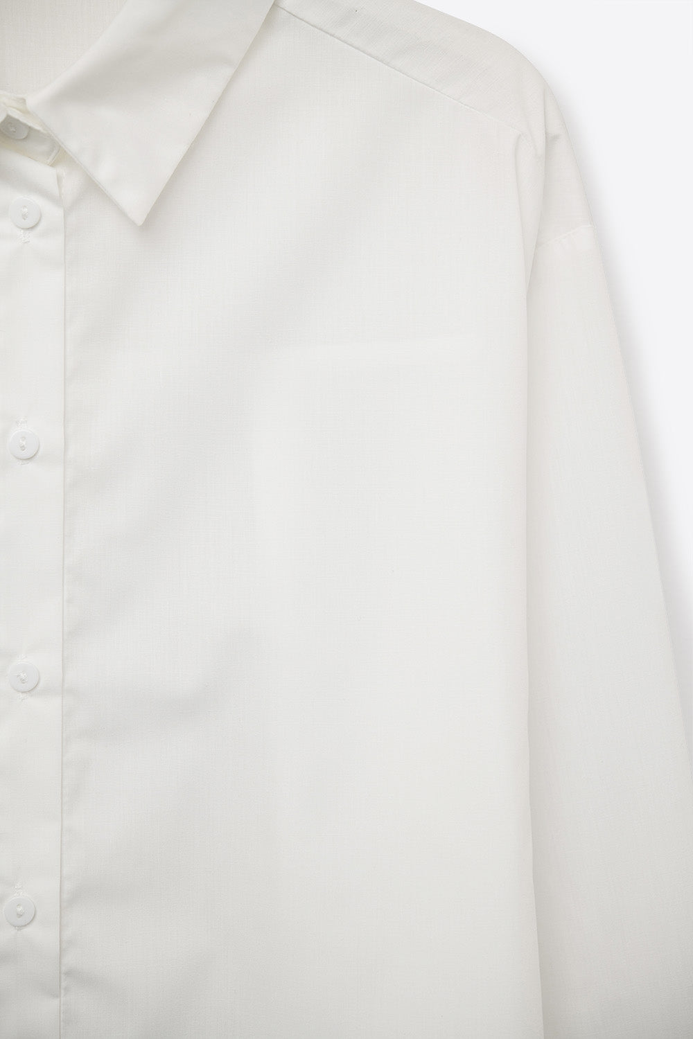 white poplin shirt with extra-wide cuffs - Shirts