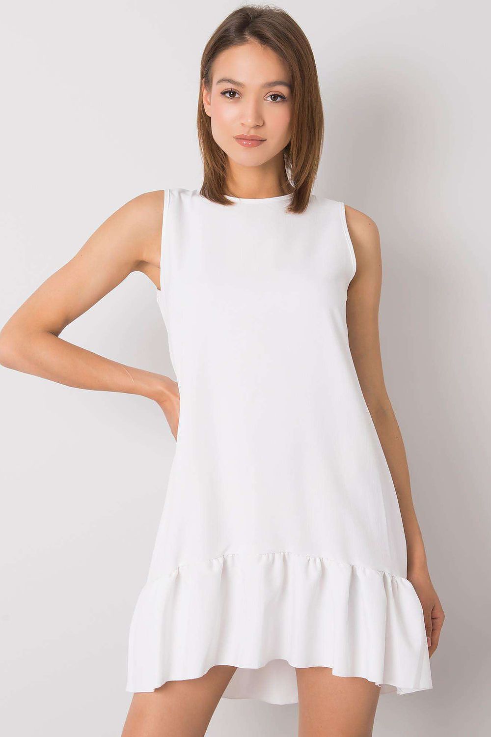 BoutiqueLua Sleeveless Casual Mini Dress with Ruffle Hem - Dresses