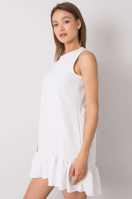 BoutiqueLua Sleeveless Casual Mini Dress with Ruffle Hem - Dresses