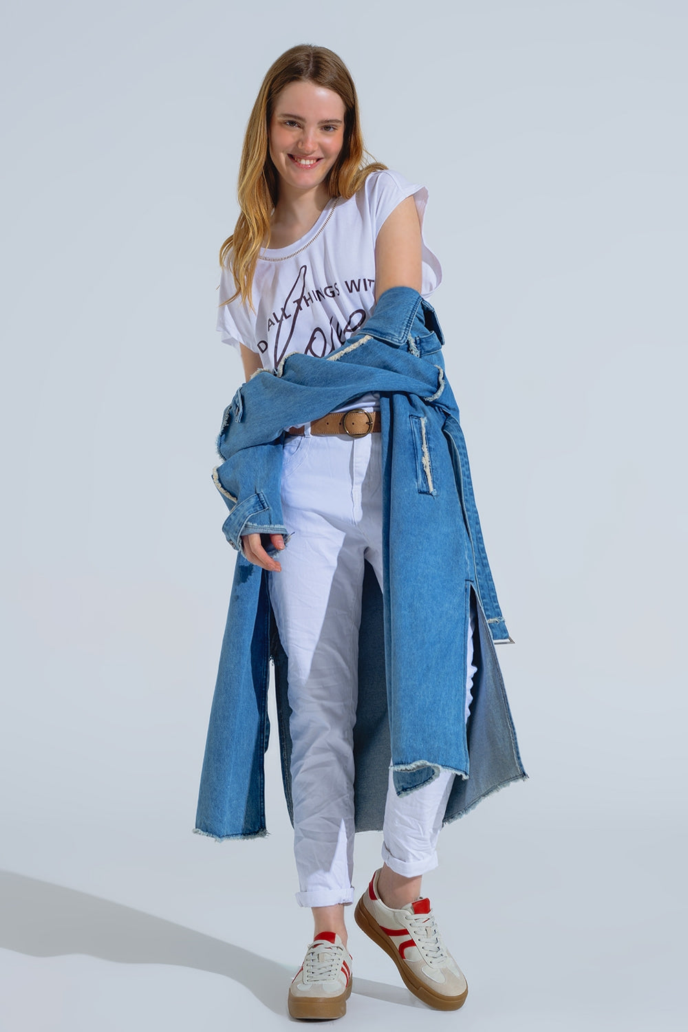 White Wrinkled Skinny Jeans - Jeans