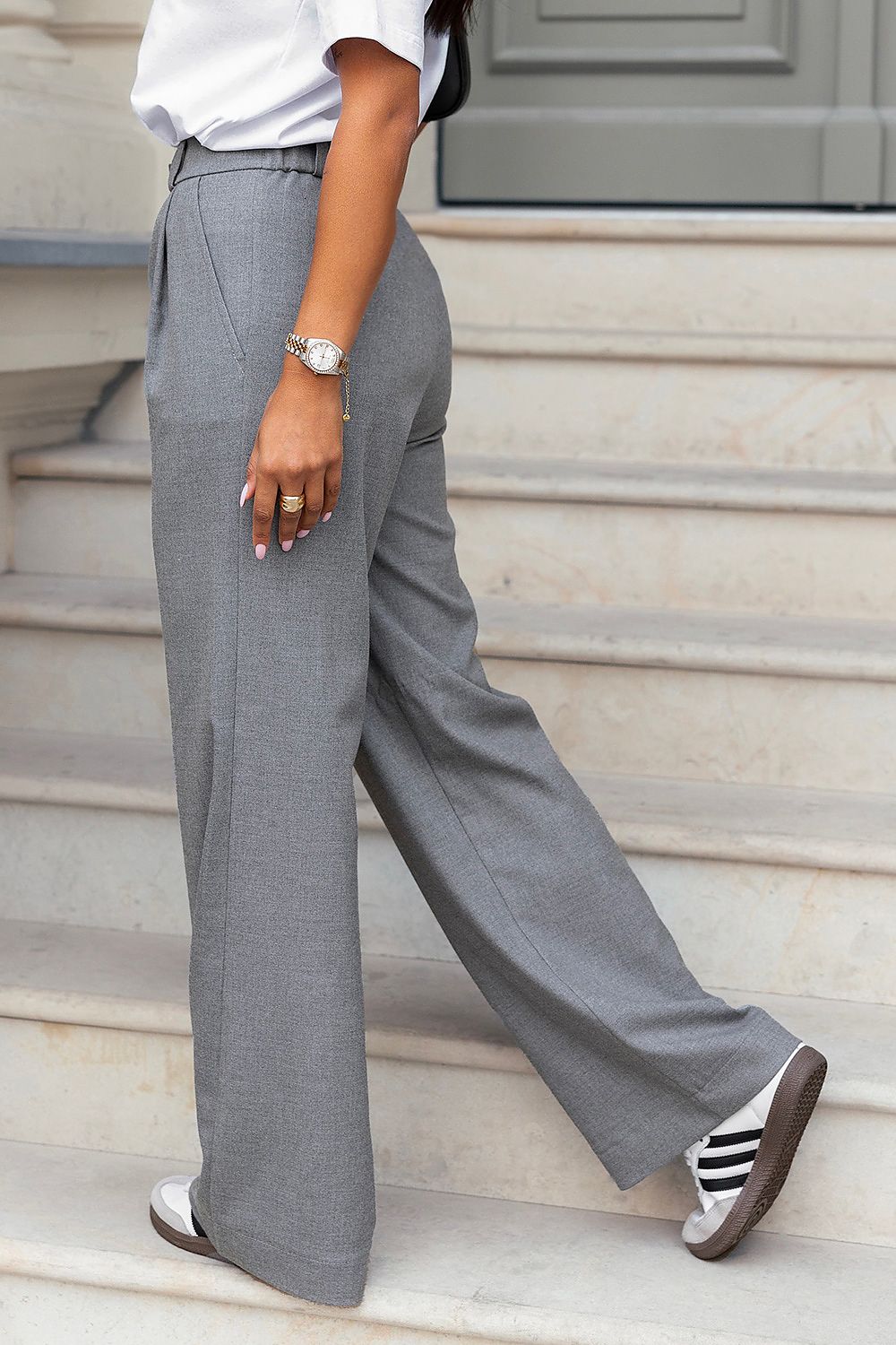 Wide Leg High Waisted Trousers for Effortless Style - Trousers